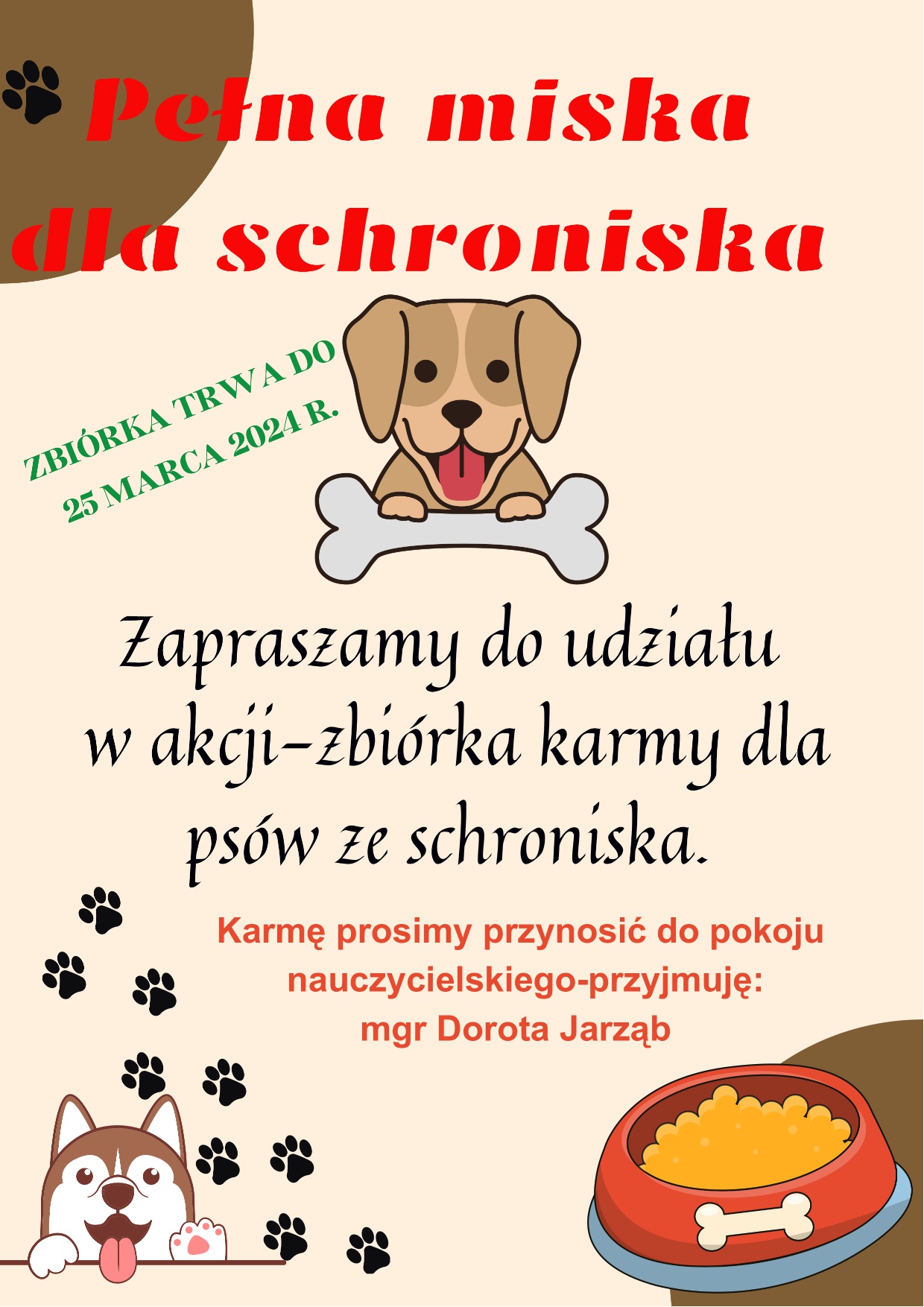 „Pełna miska dla schroniska”.